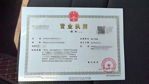 2025年6月鄭州公司注冊，快至3天拿證案例